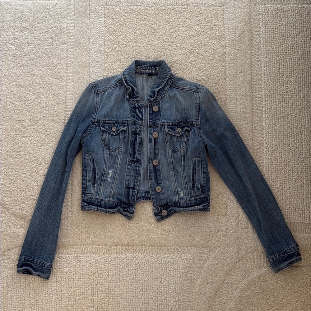American Eagle Outfitters Distressed Denim Jacket